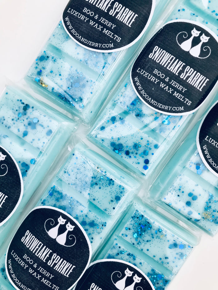 Snowflake Sparkle Soy Wax Snap Bar - Boo & Jerry