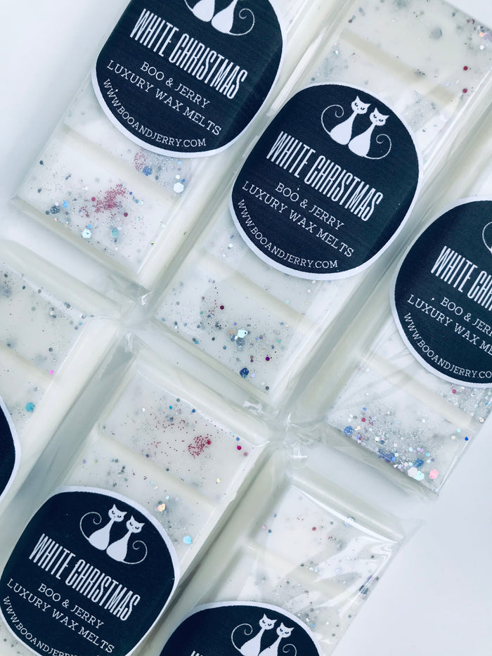 White Christmas Soy Wax Snap Bars - Boo & Jerry